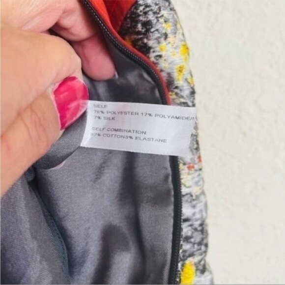 Carolina Herrera Sleeveless Tweed Sheath Dress Black/White/Grey Size 2 Elegant - Picture 12 of 16